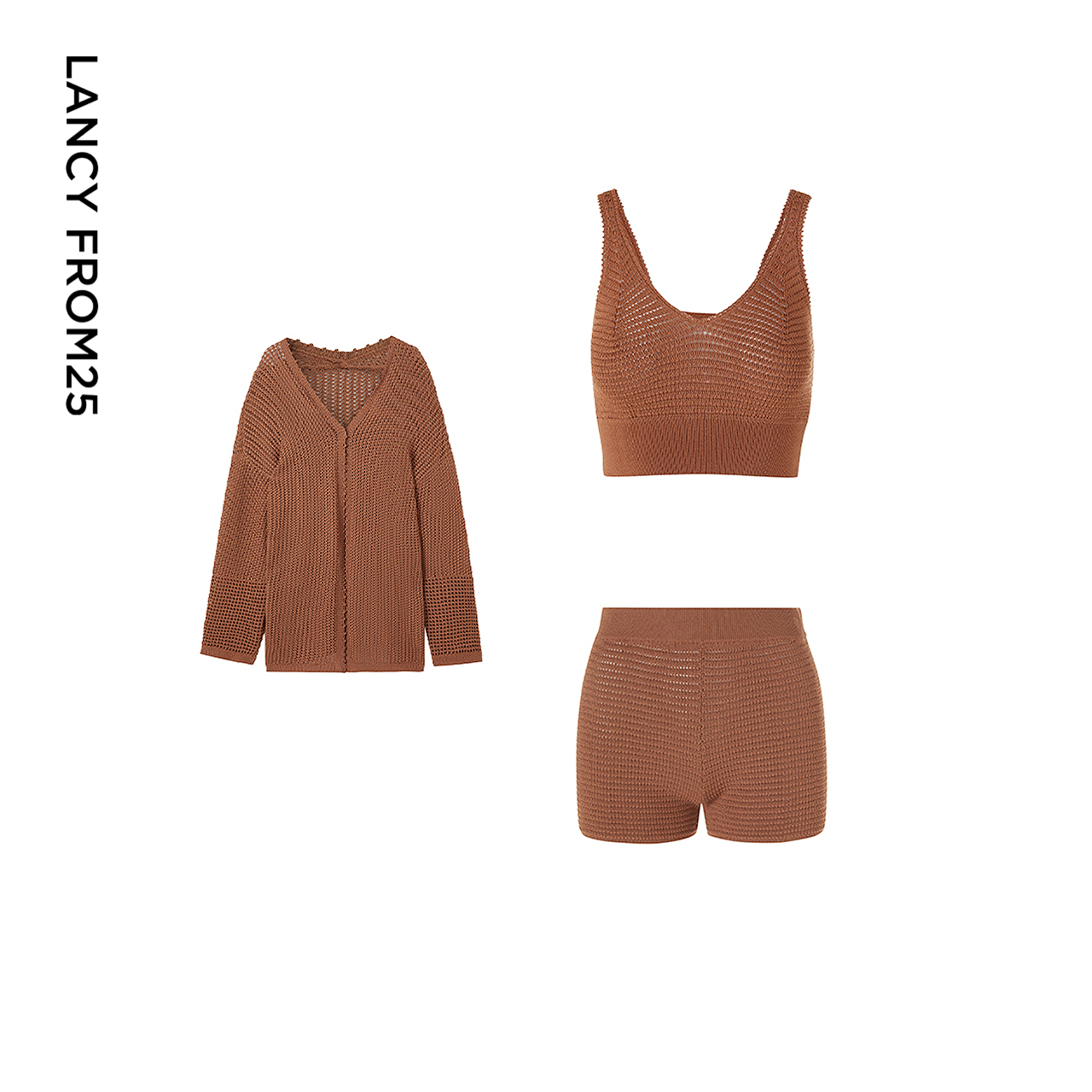 【漾25系列】朗姿气质度假背心吊带/毛针织衫/裤子2025年夏季新款 - 图3