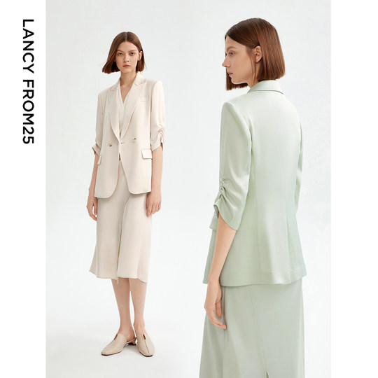 Französischer Acetat-Blazer für den Sommer, professioneller Anzug/Hose/Rock