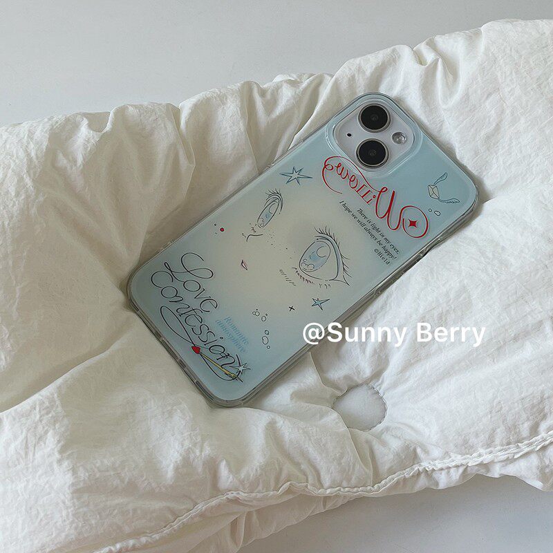 向日的浆果ins日系小众温柔浪漫蓝眼睛动漫少女适用华为苹果17pro手机壳iphone16promax/15/14/13保护套防摔,淘宝优惠券,粉丝福利购,淘宝优惠卷