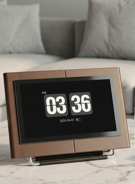法式复古桌面时钟摆件高级感小众客厅玄关电视柜家居中古风装饰品