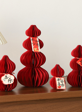 2026马年新年装饰福禄葫芦摆件礼品过年春节客厅桌面氛围场景布置