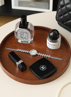 中古风香薰托盘桌面摆件高级感小众入户门玄关钥匙收纳首饰置物盘