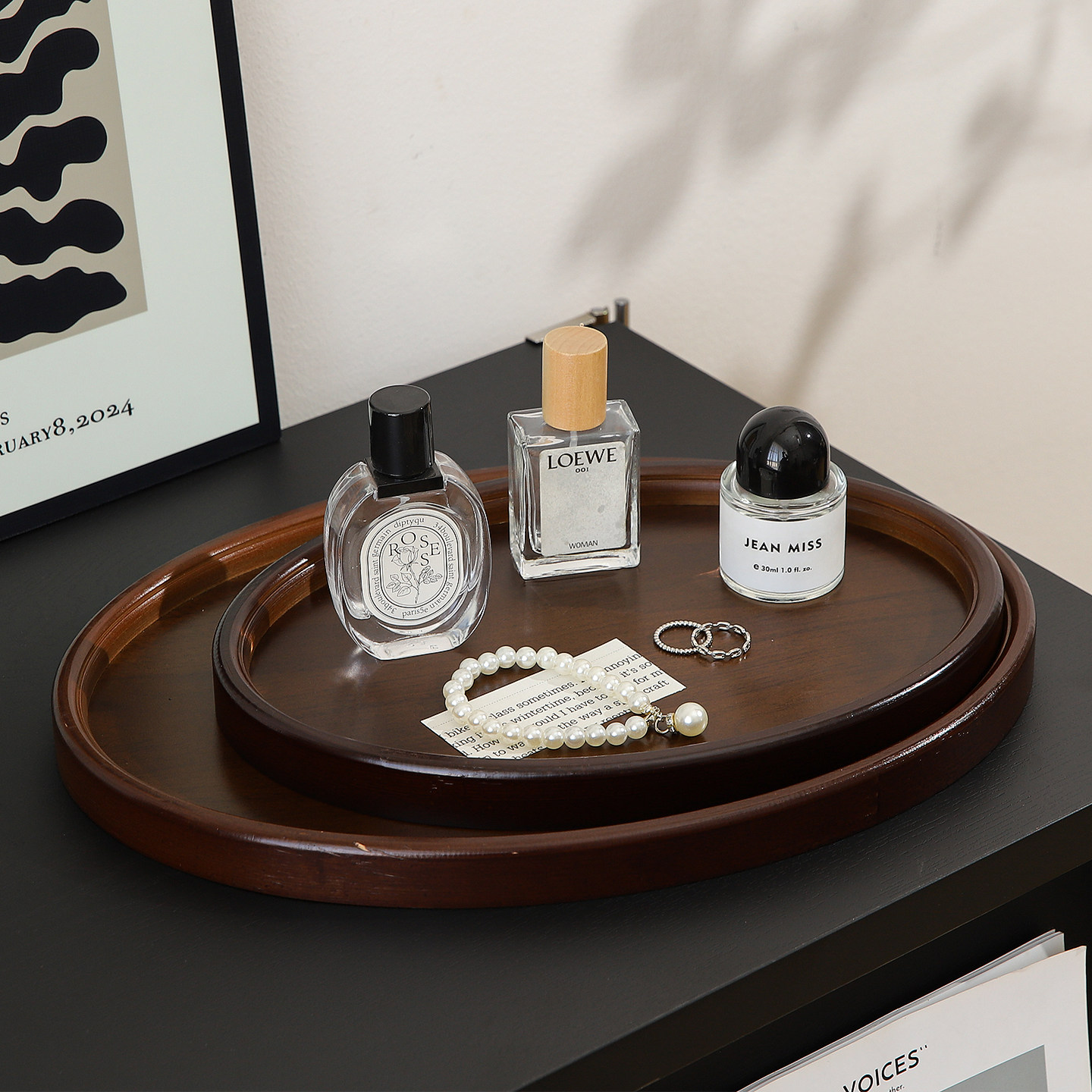 法式复古香薰香水中古托盘轻奢高档玄关首饰品收纳展示盘拍摄道具,淘宝优惠券,粉丝福利购,淘宝优惠卷