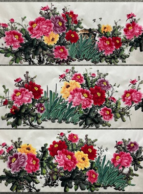 纯手绘花鸟画8墨锦轩花开富贵