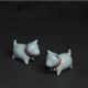 Ruyao Xiaowangcai, ງາມ Shiba Inu, ສັດລ້ຽງຊານ້ອຍທີ່ຫນ້າສົນໃຈ, ສາມາດລ້ຽງຊາເປີດ, ຫຼິ້ນກັບໂຕະຊາ, ເຄື່ອງເຟີນີເຈີຂະຫນາດນ້ອຍ, ເຮືອນເຊລາມິກ