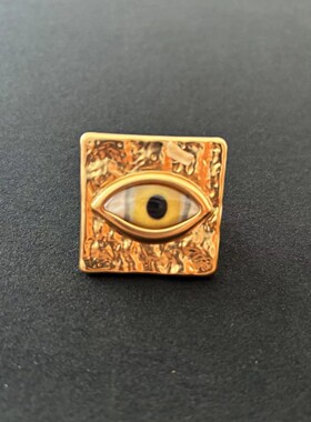 夏帕瑞丽  五官系列 特色开口均码黄铜戒指