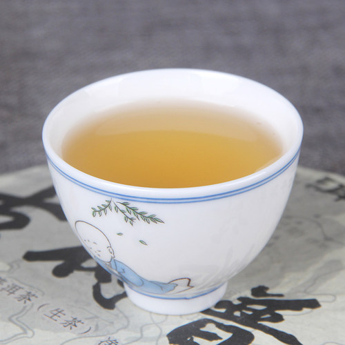 云南普洱茶 古树普洱 生茶 七子饼茶叶 357克 临沧冰岛黄金叶 - 图1
