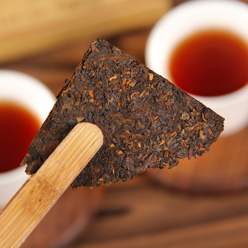 普洱茶 云南茶叶砖茶 100g牛皮茶砖 2017年陈香普洱熟茶 - 图1