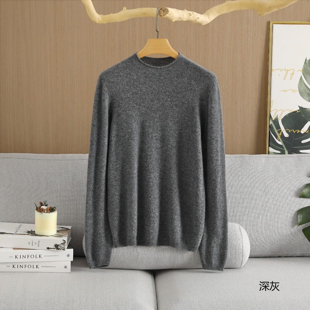极简风圆领羊绒衫女长袖套头宽松针织打底衫秋冬保暖毛衣,淘宝优惠券,粉丝福利购,淘宝优惠卷