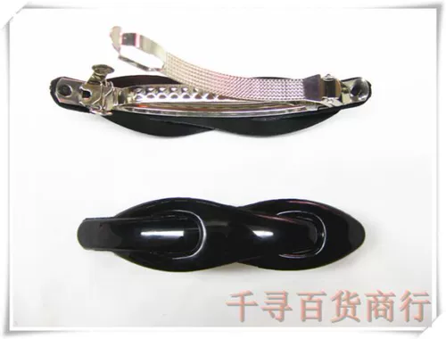 Черная заколка для волос для пожилых людей, аксессуар для волос, черный хвостик