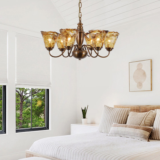 American retro all copper personalized bedroom dining room chandelier