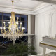 American style villa duplex floor living room crystal chandelier