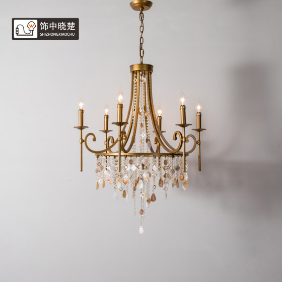 American retro personalized dining room bedroom crystal chandelier