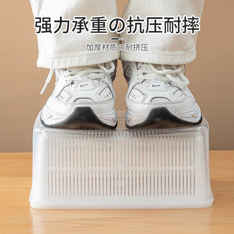 冰箱收纳盒沥水保鲜盒食品级冰箱专用冷藏盒特大号蔬菜水果保鲜盒 - 图2