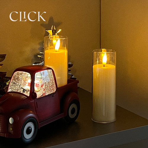 Click 亚克力仿真摇曳蜡烛象牙白LED电子蜡烛灯节日氛围商用家用 - 图1