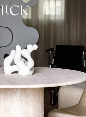 click不规则异形摆件珊瑚艺术装饰家用商用陶瓷侘寂风桌面高级感