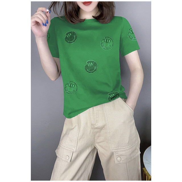 European station 2025 summer new loose short-sleeved commuting