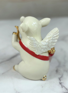 美国手绘描金爱神天使猪猪