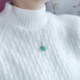 S925 Silver Pendant Women's Chalcedony Peace Buckle Necklace Pendant