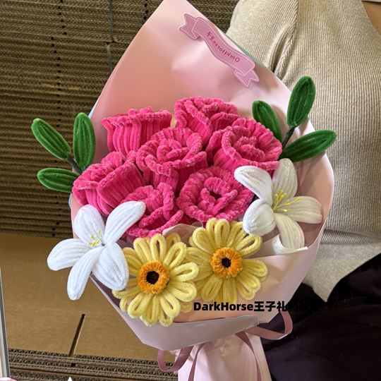 广志送美伢花成品同款扭扭棒生日礼物浪漫玫瑰520节日高级大七夕