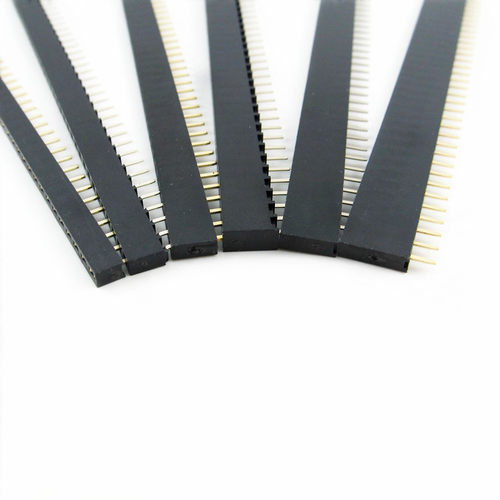 2.54MM 单排母 1*40P 塑高3.5mm 5.0 5.7 6.8 7.1 8.5MM 排针插座 - 图0