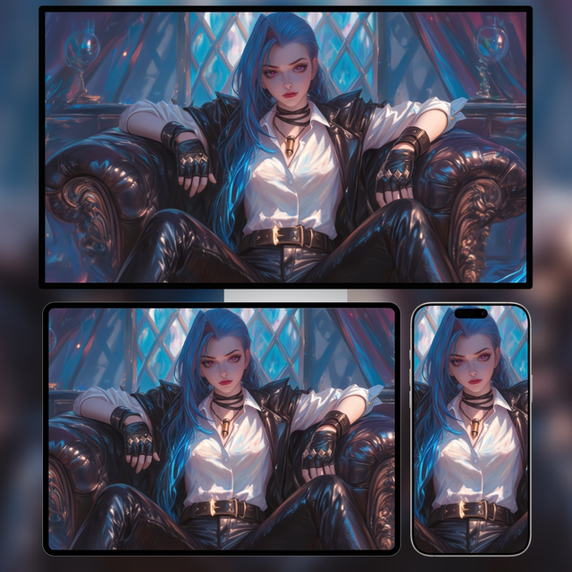60 sets of anime two-dimensional Jinx wallpapers for computers, tablets, iPhones, ultra-clear 2K4K high-definition wallpapers