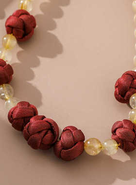 布塔饰品手链女款如意扣优雅百搭时尚国风香云纱PT2207