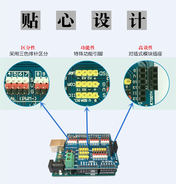 UNO拓展板 R3扩展板 适用于Arduino UNO R3开发板传感器用扩展板 - 图1