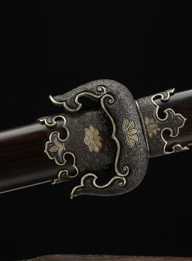 龙泉市刀剑花纹钢烧刃藏品宝剑