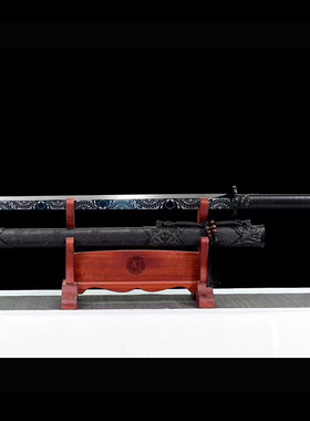 龙泉市刀剑黑金古刀烤蓝工艺唐