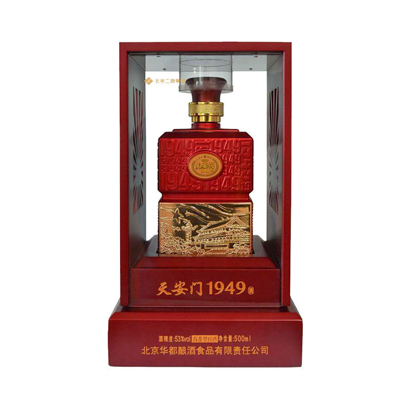 华都天安门1949纪念酒 53度酱香白酒大曲优级坤沙酒500ml*4瓶整箱 - 图0