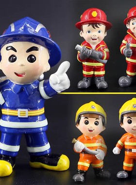 消防救援正版卡通消防员玩偶