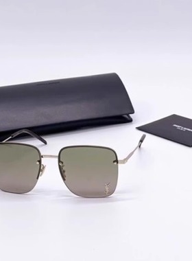 圣罗兰saintlaurent金色架墨镜