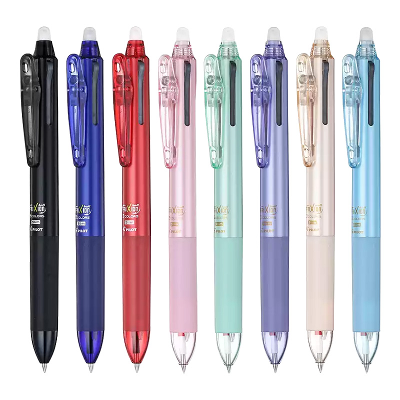 Japan Baile three-color friction hot erasable gel pen