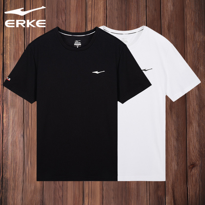 鸿星尔克短袖夏季男士纯棉红星t恤 嘉梦特运动运动T恤