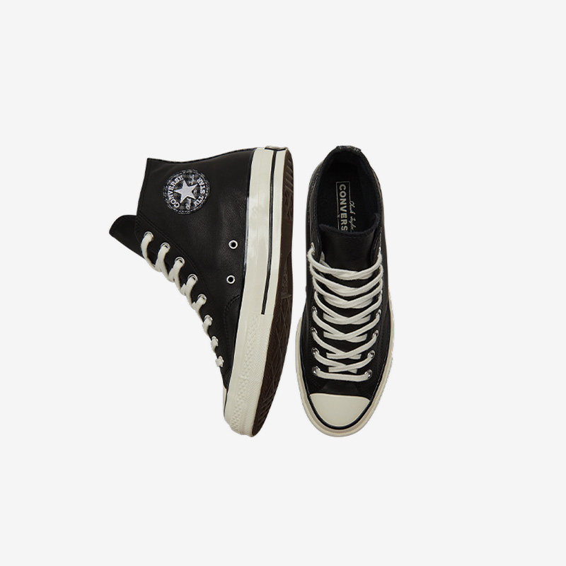 Converse匡威 复古高帮帆布鞋男女同款千鸟格板鞋极夜黑 173129C,淘宝优惠券,粉丝福利购,淘宝优惠卷