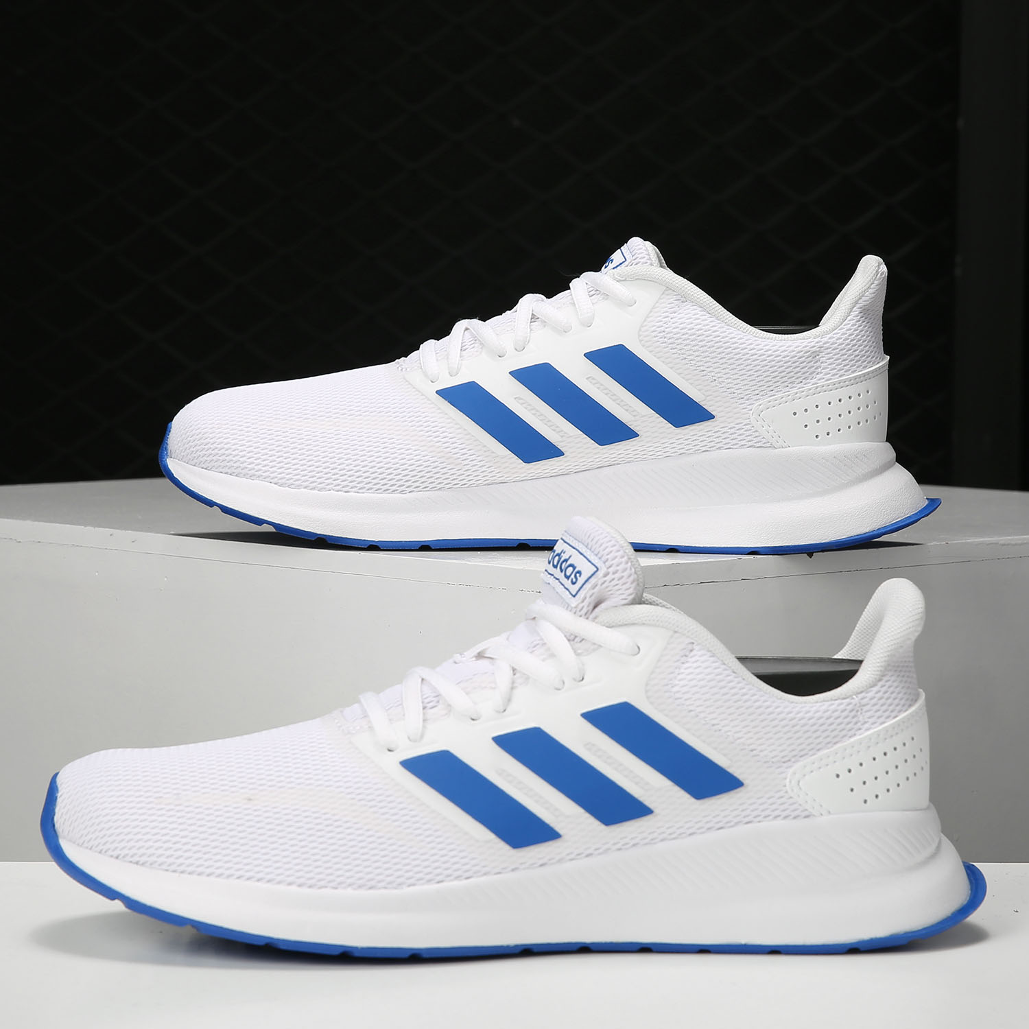 Adidas/阿迪达斯正品新款RUNFALCON透气男子休闲运动跑步鞋EG9030 - 图1