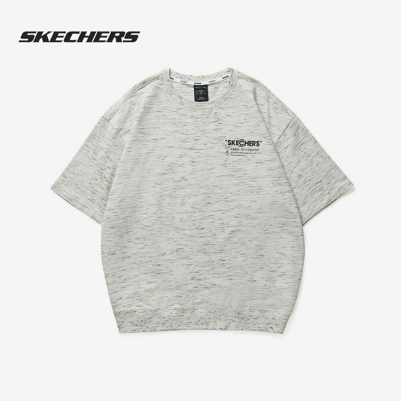 Skechers/斯凯奇正品夏季新款男子休闲运动短袖T恤 L321M048 - 图1