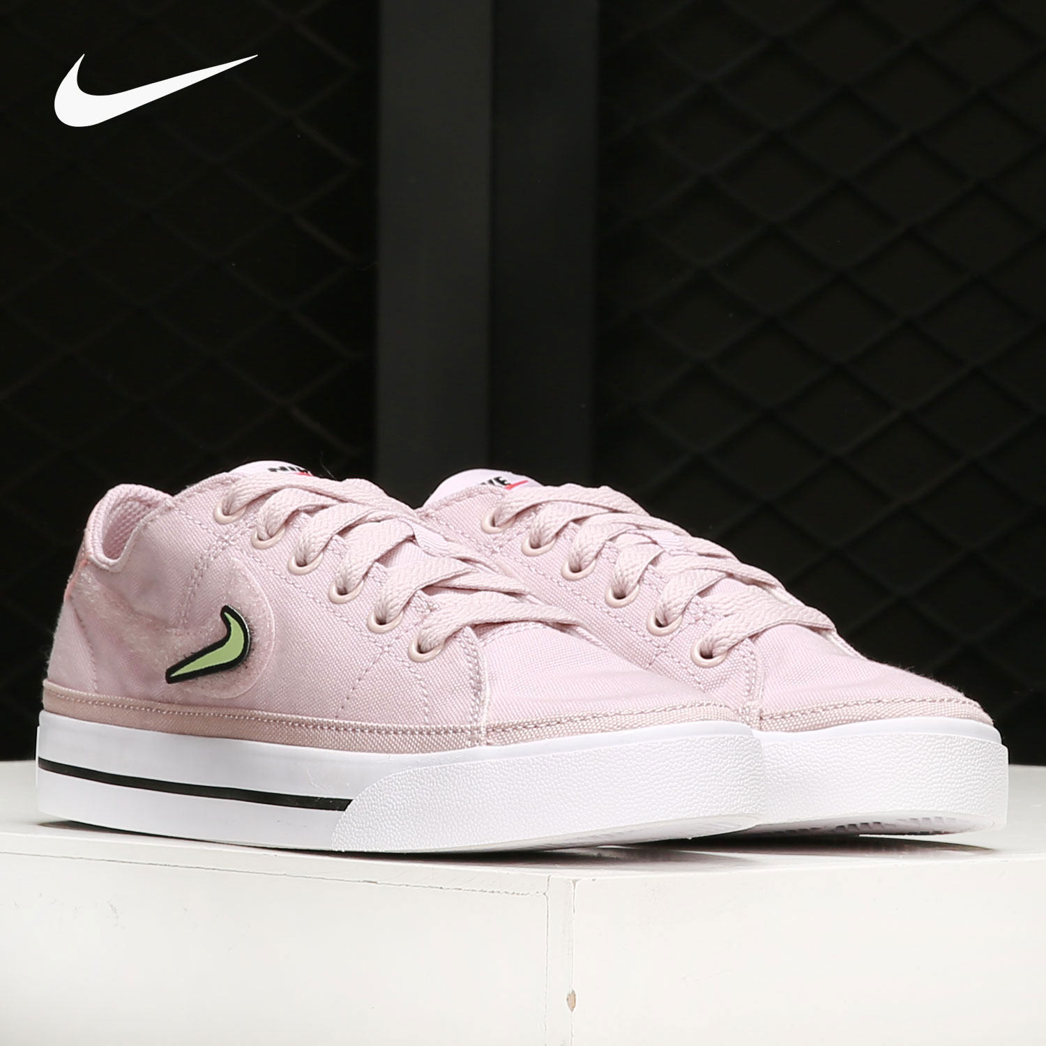 nike/耐克正品春季新款双勾休闲鞋樱花粉运动鞋 dd2058-600