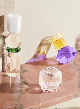 【官方授权】丹麦Reflections  切割水晶玻璃烛台时尚家居礼物