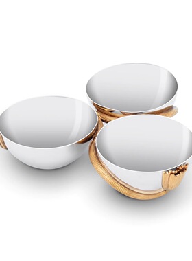 【官方授权】法国L'OBJET Deco Leaves树叶三层餐盘起司套装托盘