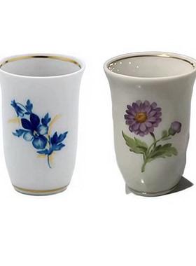 【官方授权】德国MEISSEN梅森花卉金边高档茶杯咖啡杯主人杯酒杯