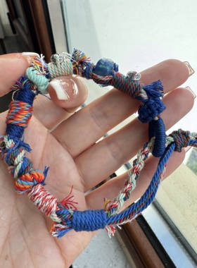 DIY原创设计藏式纯手工编织手绳手工制作一物一拍节日礼物