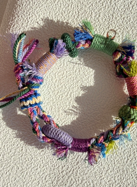 DIY藏式手绳手工编织多彩棉线混编多色搭配手围可调节一物一拍