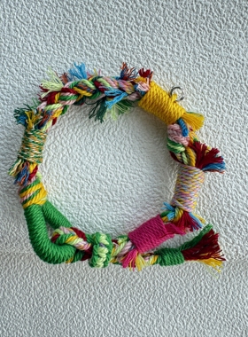 diy藏式手搓棉线手绳手工编织节日礼物送女朋友一物一拍彩色