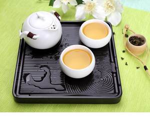 宜龙功夫茶具配件简约功夫茶盘实木茶盘竹制茶台茶托盘干泡台