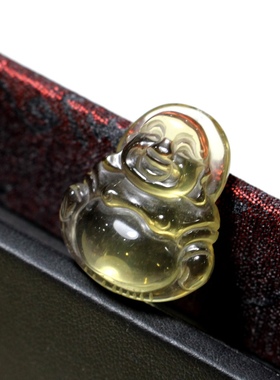 天然巴西黄水晶弥勒佛吊坠大肚笑佛项链宝宝闺蜜礼物保平安2025