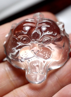 2026年天然白水晶老虎吊坠男女属虎狗猴鸡猪龙蛇马羊鼠兔牛虎礼物