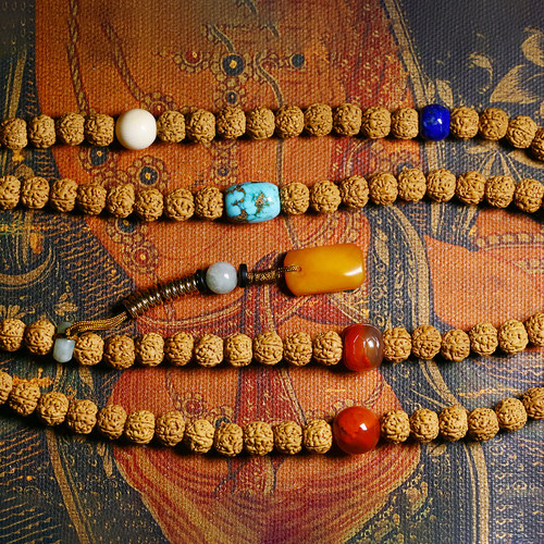 小金刚菩提子手串男女108颗手链福果地藏式佛珠项链天然文玩配饰 - 图2