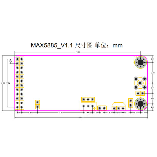 MAX5885模块高速DAC16位200M更新率 数模转换器配套FPGA开发例程 - 图1